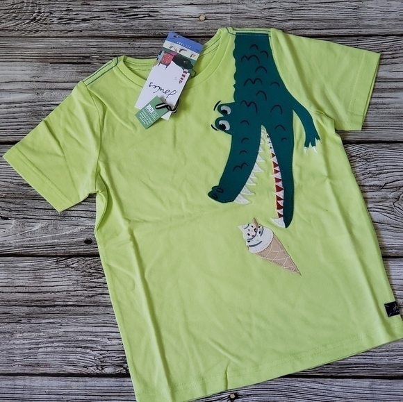 Embroidered Ice-Cream T-Shirt Organic Cotton Joules - Picture 3 of 6